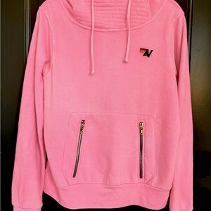 AVIATOR NATION
BOLT NINJA PULLOVER HOODIE IN NEON PINK/MINT